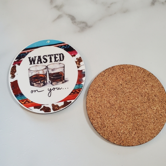 WASTED in you... 2 Pack Coasters - Picture 3 of 5